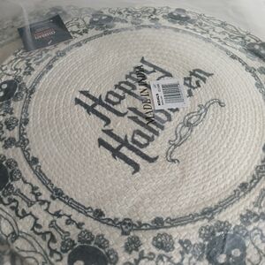 Halloween Themed Round Placemats And Table Runner